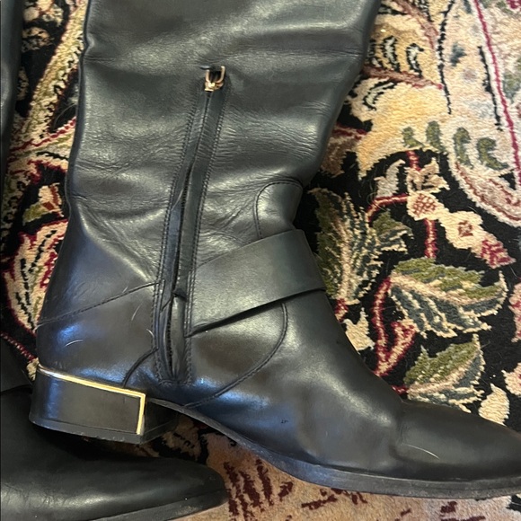 Tory Burch Black Leather Heeled Boots - Picture 10 of 16